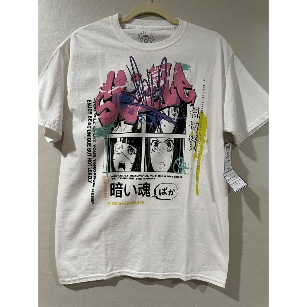 Trust The Universe Anime Graphic Tee Size M NWT